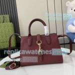 Copy GG Wine Red Small Tote Bag With Hook Closure